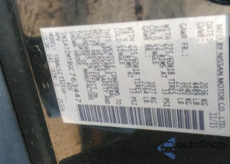 2016 Nissan Rogue Sl z USA, uszkodzony, nr VIN 5N1AT2MT8GC763447